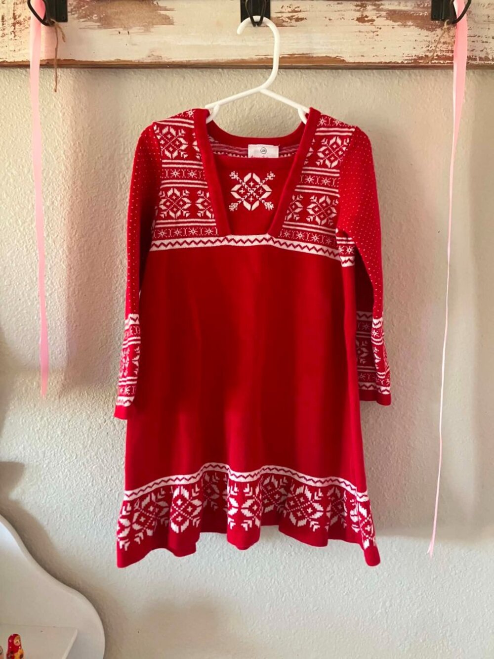 Hannah Anderson Snowflake Sweater Dress